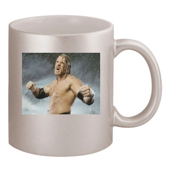 Triple H 11oz Metallic Silver Mug