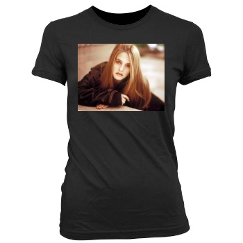 Alicia Silverstone Women's Junior Cut Crewneck T-Shirt