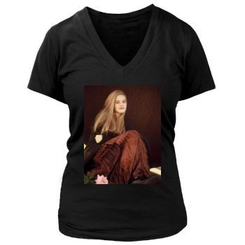 Alicia Silverstone Women's Deep V-Neck TShirt