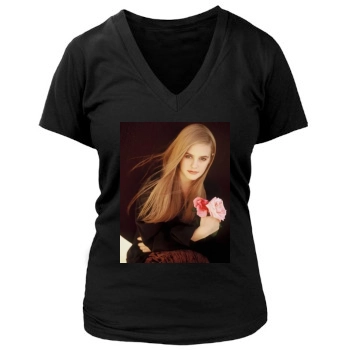 Alicia Silverstone Women's Deep V-Neck TShirt