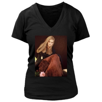 Alicia Silverstone Women's Deep V-Neck TShirt