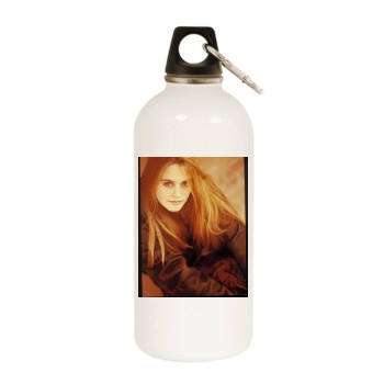 Alicia Silverstone White Water Bottle With Carabiner