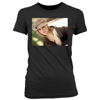 Alicia Silverstone Women's Junior Cut Crewneck T-Shirt