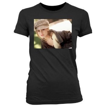 Alicia Silverstone Women's Junior Cut Crewneck T-Shirt