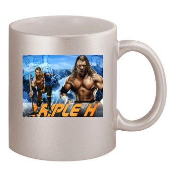 Triple H 11oz Metallic Silver Mug