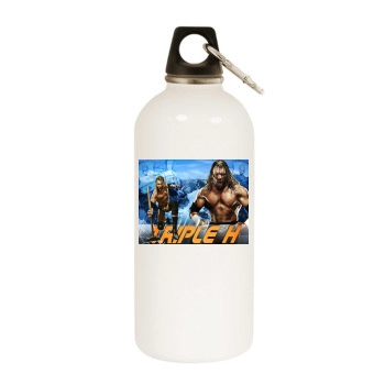 Triple H White Water Bottle With Carabiner