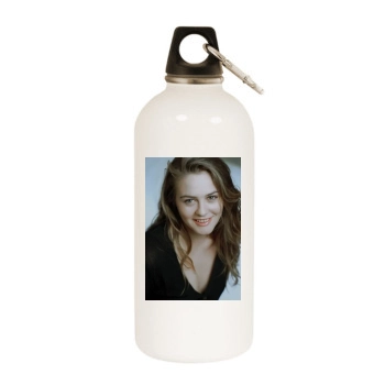 Alicia Silverstone White Water Bottle With Carabiner