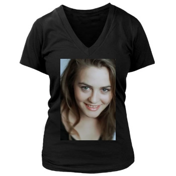 Alicia Silverstone Women's Deep V-Neck TShirt